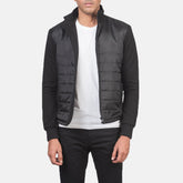 Arlet Black Leather Quilted Jacket